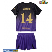 Barcelona Karim Adeyemi #14 Auswärts Trikotsatz Kinder 2026-27 Kurzarm (+ Kurze Hosen)